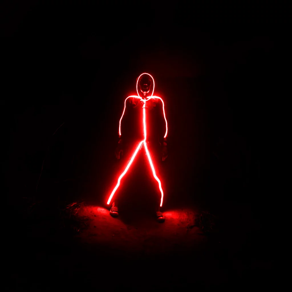 RED LED Stickman Costume