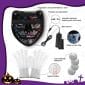 3 Modes Light Up Scary LED Mask with LED Glow Gloves Halloween Mask Skeleton details